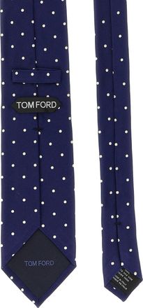 Tom Ford Pearl Polka Dot Silk Necktie - Navy