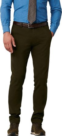 Meyer katoenen broek groen effen katoen Bonn zonder omslag