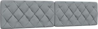 vidaXL Cabecero De Cama Acolchado Tela Gris Claro 200 Cm Vidaxl