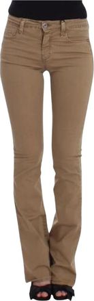 Costume National Beige Straight Leg Jeans- Nieuw met Labels - Dames - Skinny Jeans - Beige - W26 - Katoen - Jeans