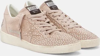 Golden Goose Ball Star embellished suede sneakers