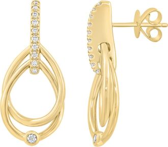 Effy Lab Grown Diamond Oval Drop Earrings in Gold at Nordstrom Rack