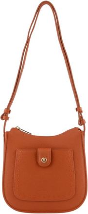 Pourchet Bride Soft Crossbody Bag - Dames - Schoudertassen - Oranje - ONE Size - Leer - Tassen
