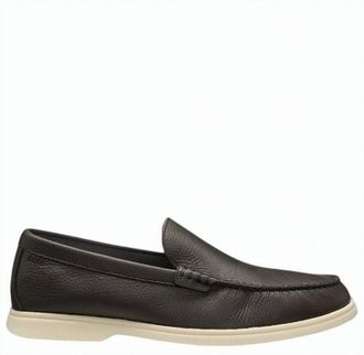 BOSS Brown Grained Leather Loafers