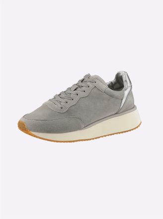 Andrea Conti Sneaker ANDREA CONTI, Damen, Gr. 36, grau, Leder, Rindsleder, Veloursleder, Schuhe Sneaker