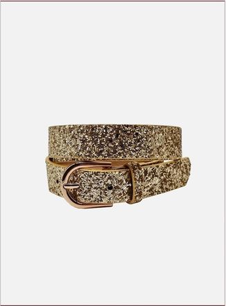 Nooki Design Womens Glitterball Sparkly Belt - Gold - Size: SM