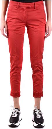 Dondup Double Trouser Pants - Dames - Vrijetijds broeken - Rood - W28 - Broeken