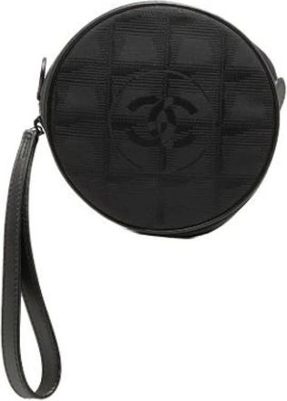 Chanel Pre-owned Clutches, female, Black, Size: ONE SIZE Pre-owned Nylon Wallet