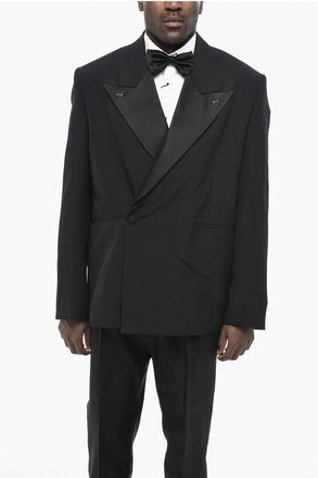 Givenchy Oversized Double-Breasted Blazer with Satin Lapels size 46