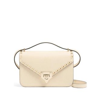 Valentino Garavani Rockstud Small Shoulder Bag In Grainy Calfskin