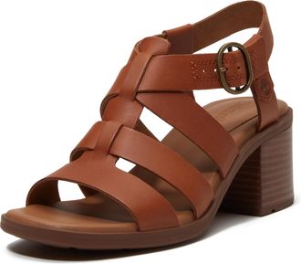 Timberland Sandale TIMBERLAND BELLEVAUX FISHERMAN SANDAL, Damen, Gr. 37,5, md brn f grain, Leder, Schuhe Sandale, aus Timberland Premium Leder