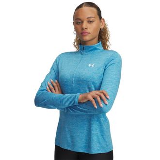 Under Armour Womens Tech Half Zip Top Ether Blue 12