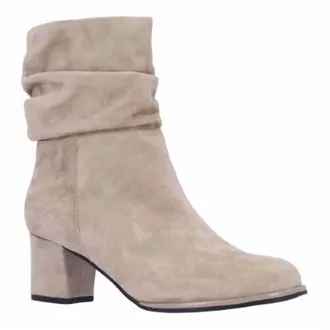 L'Amour Des Pieds Womens Pivar Leather Comfort Boots In Taupe Kidsuede