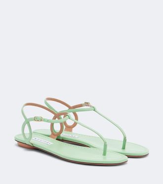 Aquazzura Almost Bare leather thong sandals