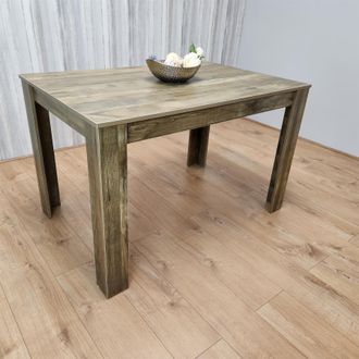 Kosy Koala Dining Table Brown Rustic Wood Effect, Place for 6 Seats for Kitchen, Office or Dining room (H75 x L140 x W80 CM)