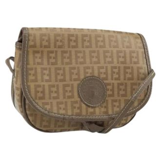 Fendi Pre-owned Canvas Cross Body Bag - Dames - Pre-owned - Beige - Maat: ONE Size