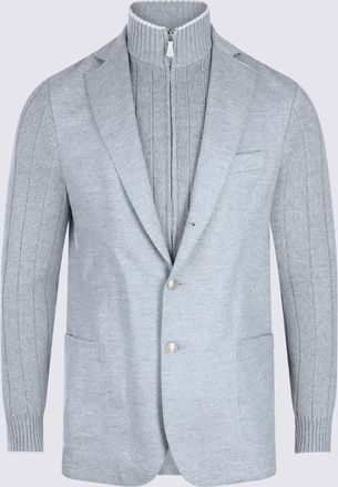 Eleventy Grey Wool Blazer
