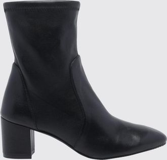 Stuart Weitzman Yuliana Smooth Leather Ankle Boots with a Block Heel