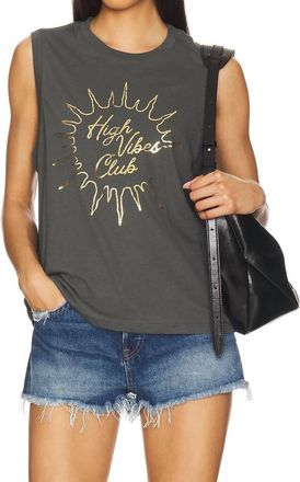 Spiritual Gangster High Vibes Bowery Tank Top In Ash