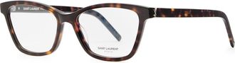 Saint Laurent Wayfarer-style Designer Optical Glasses - Brown - 13.5x4.2cm