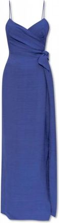 Emporio Armani Crepe Midi Jurk - Dames - Maxi kleedjes - Blauw - 2XL - Kleedjes