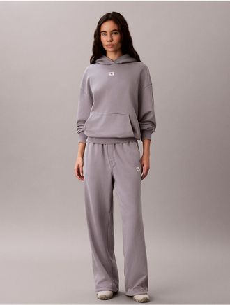 Calvin Klein Jeans Calvin Klein Womens Woven Monologo Terry Sweatpants - Grey - XL