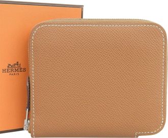 Herm&egrave;s Brown Epsom Leather Coin Purse/Coin Case (Pre-Owned)