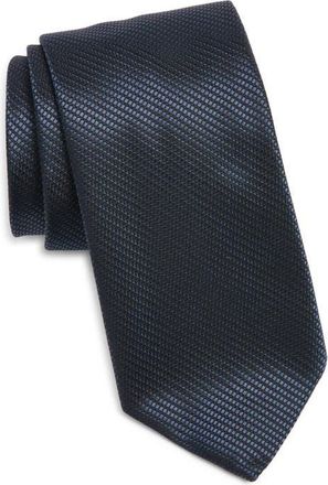 Canali Neat Silk Tie in Navy at Nordstrom