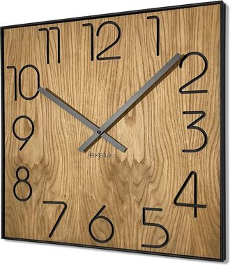 OEM Reloj De Pared De Madera Cuadrado De 50 Cm