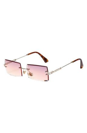Fifth and Ninth Miami 58mm Rectangle Sunglasses in Gold/Pink at Nordstrom