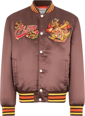 Philipp Plein Dragon Bomber - Heren - Bomber jackets - Bruin - XL - Polyester - Jassen