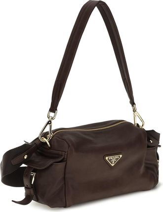 Prada Womens Explore Shoulder Bag Nappa Leather Bruciato