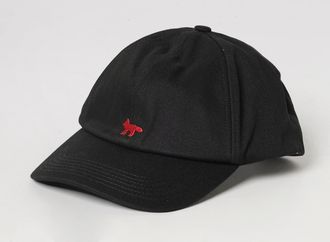 Maison Kitsun&eacute; Cotton Twill Baseball Cap with Embroidered Logo