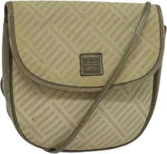 Givenchy Pre-owned Cross Body Bags, female, Beige, Size: ONE SIZE Pre-owned Canvas Shoulder Bag