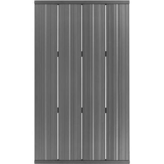 Beliani Beliani - Suelo De Ducha Exterior Moderno Jard&iacute;n Al Aire Libre De Pvc Gris Oscuro Sillustani