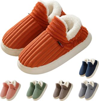 Generic Cloud Slippers for Women Men, Womens Unisex Winter Cozy & Stylish Fashion Booties Slipper Casual Home Shoes (Orange B, M, Adult, Women, 3.5, Numeric R