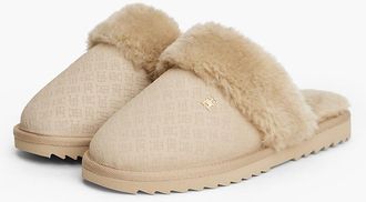 Tommy Hilfiger Womens Suede & Faux Fur House Slipper - Horseradish - XL
