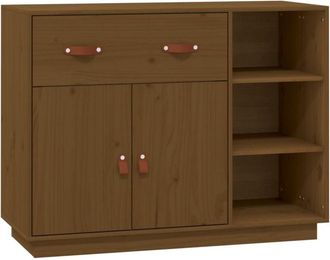 vidaXL Sideboard Honey Brown 98.5x40x75 cm Solid Wood Pine Vidaxl