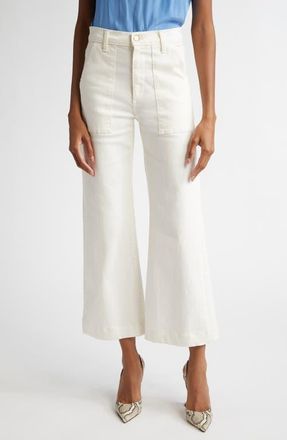 Ramy Brook Clifford Crop Flare Leg Jeans in White at Nordstrom, Size 25