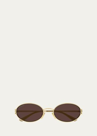 Gucci Generation Interlocking G 55MM Oval Sunglasses
