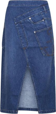 J.W.Anderson A-lijn Rok - Dames - Spijkerrokken - Blauw - XS - Katoen - Rokken