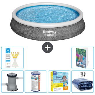 Bestway Piscina Bestway Fast Set Redonda - 396x84 Cm - 7-piezas S224