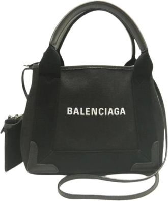 Balenciaga Pre-owned Tote Bags, female, Black, Size: ONE SIZE Pre-owned Vintage Canvas Tote Bag