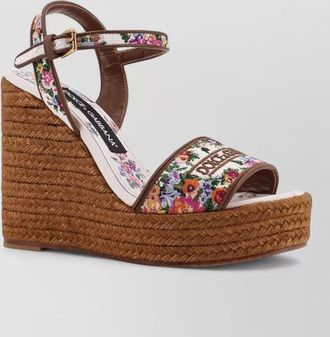 Dolce & Gabbana embroidered wedge sandals