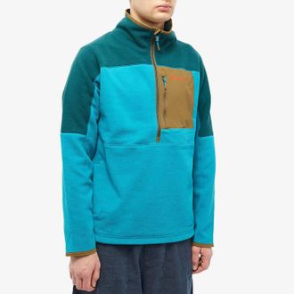 Cotopaxi Abrazo Half Zip Fleece Jacket In Deep Ocean & Mineral Blue