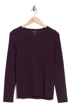Eileen Fisher Stretch Organic Cotton Blend T-Shirt in Violet at Nordstrom Rack, Size Xx-Small