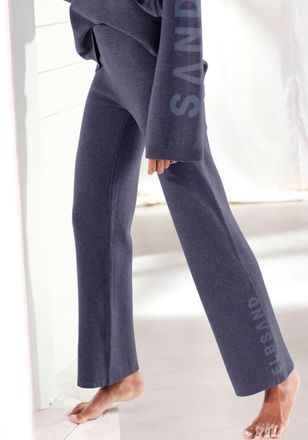 Elbsand Strickhose ELBSAND, Damen, Gr. 32/34, N-Gr, blau (blau meliert), Feinstrick, Obermaterial: 50% Viskose, 28% Polyester, 22% Polyamid, meliert, unifarbe