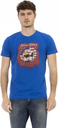 Trussardi Casual T-shirt met korte mouwen - Heren - T-shirts - Blauw - L - Tops