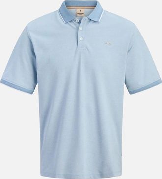 Jack & Jones Mens Jack & Jones JJRBLUALVES Polo Shirt Ashley Blue Melange - Size: 36