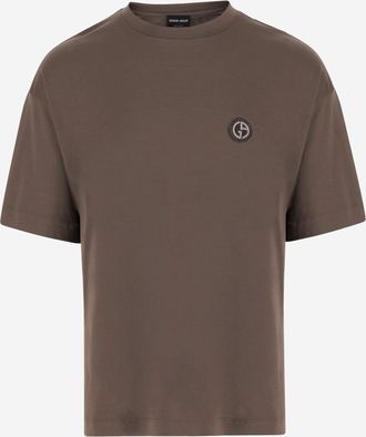 Giorgio Armani T Shirt Giorgio Armani In Misto Cotone Con Logo